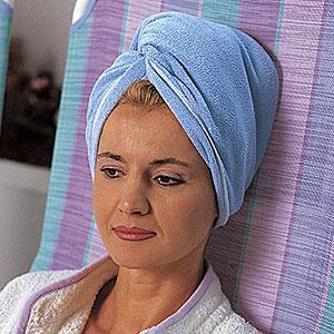 Microfaser Turban BLAU